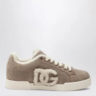 Dolce & Gabbana Portofino Light sneakers in calf leather and shearling