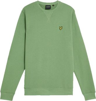 Lyle & Scott Sweatshirt met ronde hals - Heren - Sweatshirts - Groen - M - Katoen - Hoodies & sweatvesten