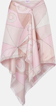 Pucci Occhi silk twill midi skirt