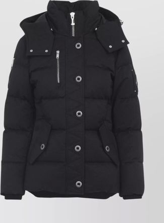 Moose Knuckles hooded quilted jacket side pockets