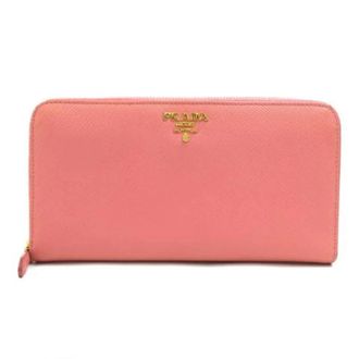 Prada Pre-owned Wallets, female, Pink, Size: ONE SIZE Pre-owned Long wallet (bi-fold)