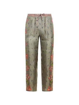 Pierre-Louis Mascia Pierre Louis Mascia Womens Printed Silk Trousers