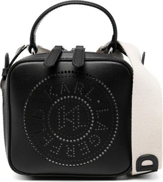 Karl Lagerfeld K/Circle perforated mini bag - Zwart