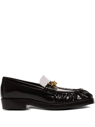 Balmain glazed leather loafers - men - Calf Leather/Rubber/CALFSKIN/Calf Leather - 44 - Black