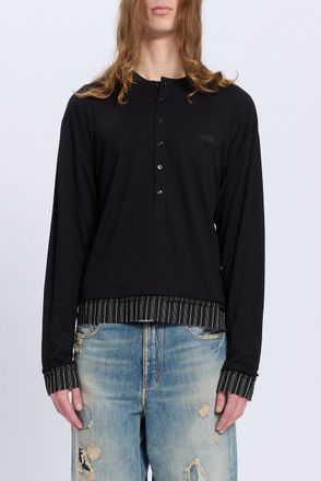 Ann Demeulemeester Las Relax Fit Boxy Serafino w/ Contrast Edge And m