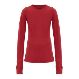 Rick Owens Long Sleeve Tops, female, Red, Size: S Girder Long Sleeve Tee