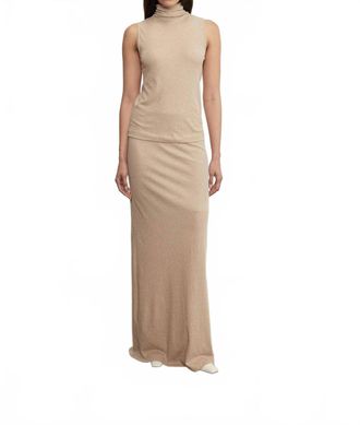 Enza Costa Cashmere Bias Skirt In Khaki