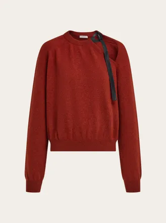 Ferragamo Donna Maglia con cut out Rosso