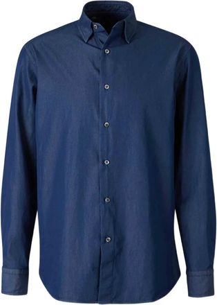 Brioni Overhemd met klassiek kraag - Blauw