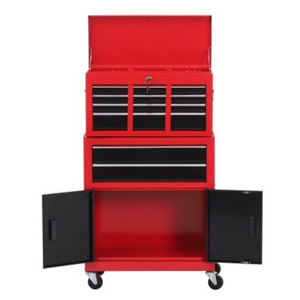 HOMCOM Large Storage Tool Chest on Wheels - HOMCOM | TJ Hughes