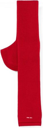 Stine Goya Ribbed-knit Logo-embroidered Scarf