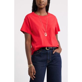 Treasure & Bond Favorite T-Shirt in Red Salsa at Nordstrom, Size Xx-Small