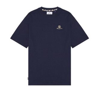 Aquascutum Active Small Logo Marineblauw T-shirt
