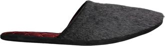 Dolce & Gabbana Zwarte Nepbont Instap Schoenen - Heren - Pantoffels - Zwart - 40 EU - Nepbont - Schoenen