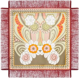 La DoubleJ Foulard Ornamental-print Fringed Scarf