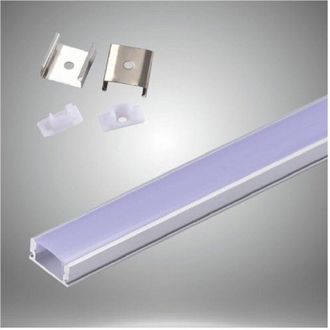 Trade Shop Trade Shop Traesio - Trade Shop - Profile En Alluminium 2 Mt Led Strip Incasso Con Plastic Coperture Al-03