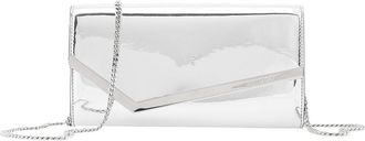 Jimmy Choo London Emmie Mirror Fabric Clutch Bag