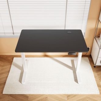 Elegant Lighting Standing Desk 1200600mm, Height Adjustable Ergonomic Office Desk, 60KG Weight Capacity, Black