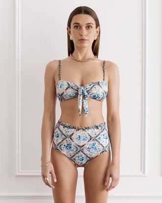 Aqua Blu Australia Briella Bandeau in Dauphine at Nordstrom, Size X-Large
