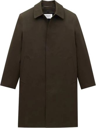 Saint Laurent Jas in waterafstotend canvas - Dames - Mantel - Groen - 3XL - Wol - Jassen