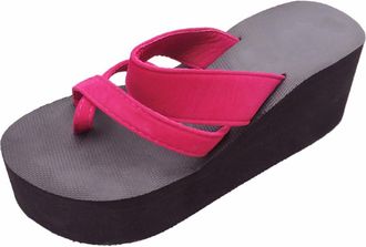 Generic Womens Summer Toe Separator, Flip Flops Womens Black Elegant Thick Sandals Non-Slip Wedge Heel Beach Shoes Slippers Open Breathable Slippers Shower Sh