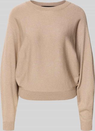 Vero Moda Relaxed Fit Strickpullover mit Viskose-Mix Modell HAPPYGLITTER in Beige, Größe XL