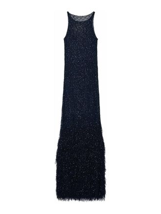 Giorgio Armani Long Sequined Knit Dress