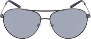 Nike Chance 61mm Aviator Sunglasses in Gunmetal/grey/silver Flash at Nordstrom Rack