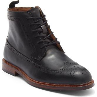 Steve Madden P-Ely Wingtip Boot in Black at Nordstrom Rack, Size 10.5
