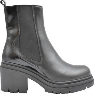 Janet & Janet Schoenen, Dames, Zwart, 39 EU, Leer, Schoenen met veters