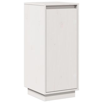 vidaXL Aparador De Madera Maciza De Pino Blanco 31,5x34x75 Cm Vidaxl