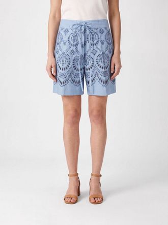 P.A.R.O.S.H. P. A.R. O.S. H. Pantaloncini corti a vita alta in pizzo sangallo di cotone
