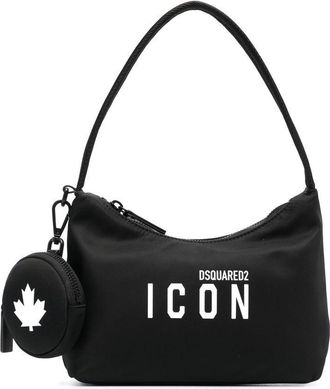 Dsquared2 logo-print shoulder-bag - women - Cotton - One Size - Black