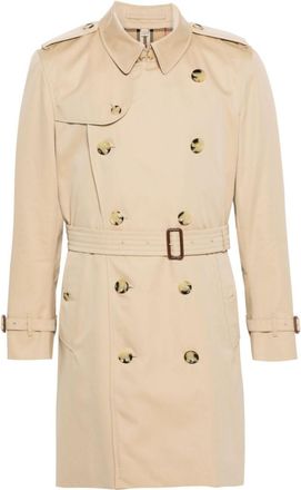 Burberry Beige Double-breasted Cotton Trench Coat