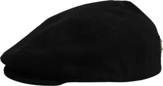 Dolce & Gabbana HAT10082 Virgin Wool & Cashmere Blend Flat Cap - Black