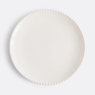 La Redoute Interieurs Set van 4 platte borden in aardewerk met parelrand, Akoya