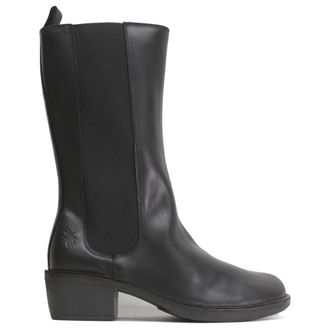 FLY London MADA081FLY Rug Leather Womens Calf Length Boots - Black - Size:UK 7
