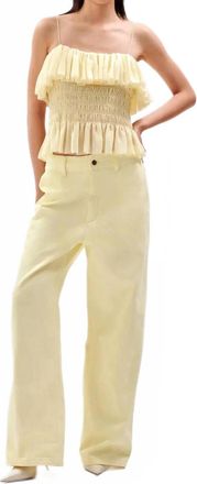 Ronny Kobo Matteo Pant In Yellow
