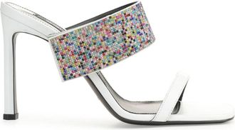 Sergio Rossi sr Paris 95mm rhinestone-embellished leather sandals - women - Leather/Nappa Leather/Goat Skin/Nappa Leather/Kid Leather/Lambskin - 38
