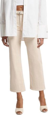 7 For All Mankind Cropped Alexa Creme Ankle Crop Jean