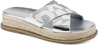 DKNY Binna Platform Sandal in Silver/Marshmallow at Nordstrom, Size 9.5