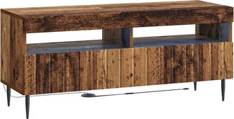 vidaXL Mueble De Tv Led Madera Envejecida Madera De Ingenier&iacute;a Vidaxl