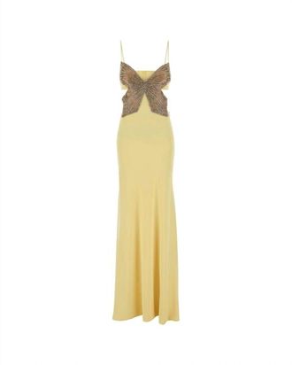 Costarellos Womens Butterfly Gown In Yellow