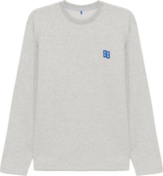 Ader Error Trs tag long-sleeved T-shirt - men - Polyester/Cotton - S - Grey