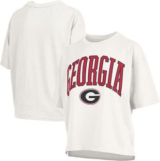Pressbox Womens Pressbox White Georgia Bulldogs Nelson Arch Over Logo Waist Length Oversized Slub T-Shirt at Nordstrom, Size Large