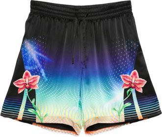 Casablanca Floral-print Drawstring Shorts