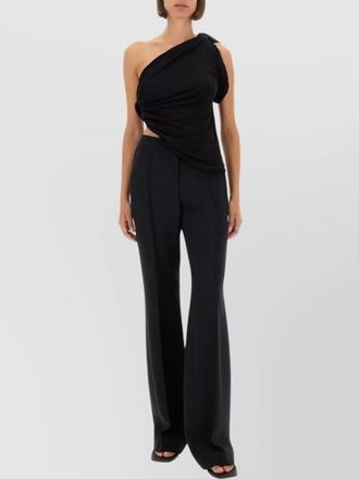 Rick Owens asymmetric one-shoulder draped top