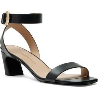 Stuart Weitzman Sai Sandal 50 in Black at Nordstrom, Size 8.5