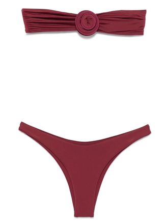 La Reveche flower-detailing bikini - Red