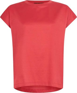 Moorer Daria T-shirt - Dames - T-shirts - Rood - L - Katoen - Tops
